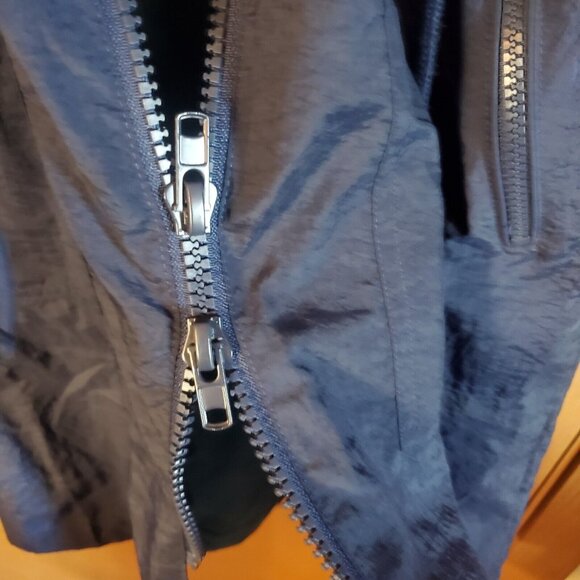 Free People Surfrider Windbreaker Women XS Blue Color Block Combo Jacket Long - Picture 6 of 8